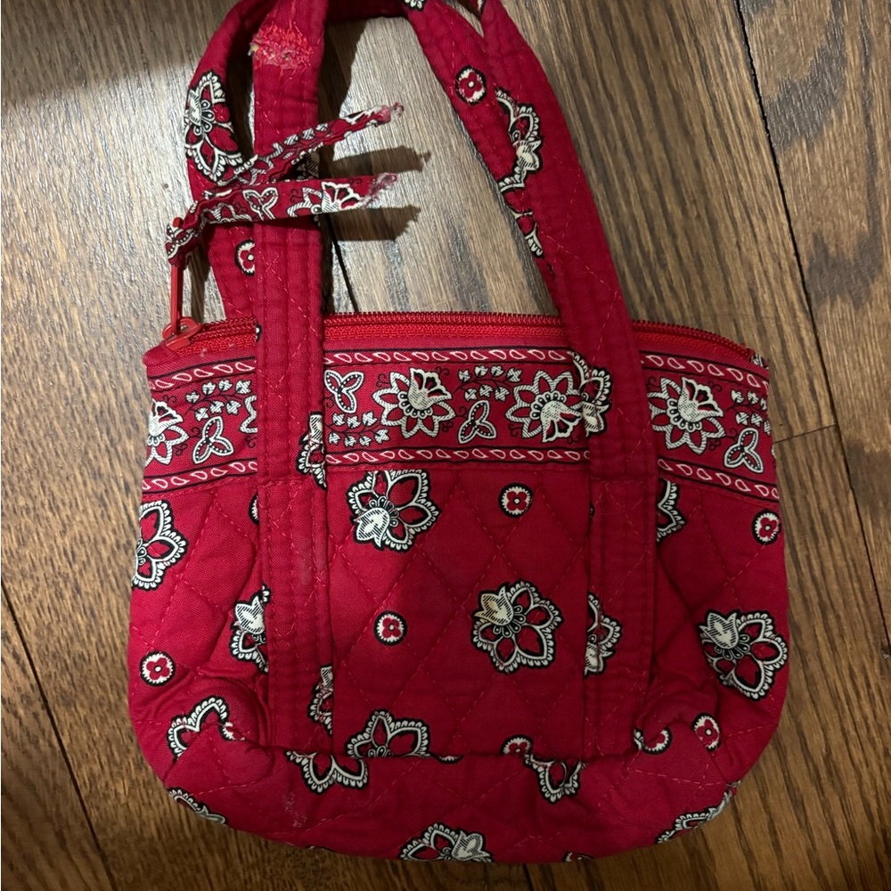 Vera Bradley Red Mini Bag with Bandana Print